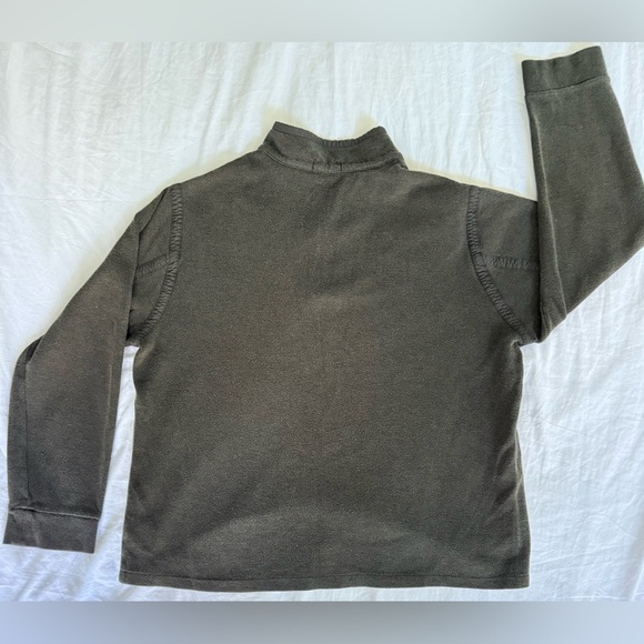 Polo Ralph Lauren Men’s XXL Quarter Zip Mock Neck Pullover Olive Green Cotton - Picture 6 of 10